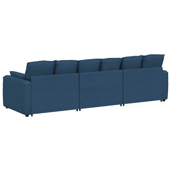 Modulares Sofa Blau mit Kissen
