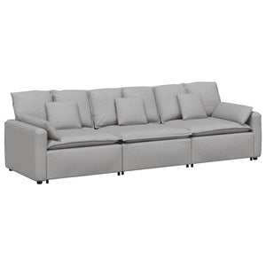 Modulares Sofa Wolkengrau mit Kissen