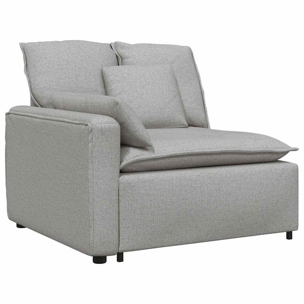 Modulares Sofa Wolkengrau mit Kissen