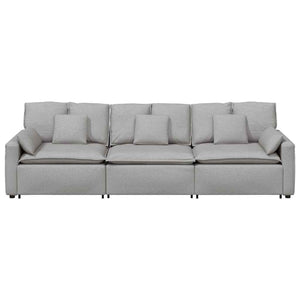 Modulares Sofa Wolkengrau mit Kissen