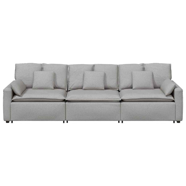 Modulares Sofa Wolkengrau mit Kissen