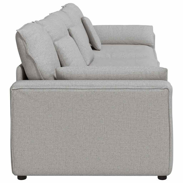 Modulares Sofa Wolkengrau mit Kissen