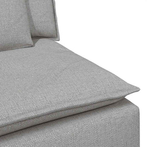 Modulares Sofa Wolkengrau mit Kissen