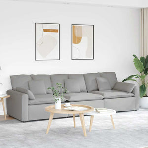 Modulares Sofa Wolkengrau mit Kissen