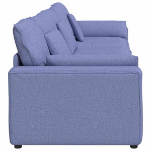 Modulares Sofa Jeansblau mit Kissen