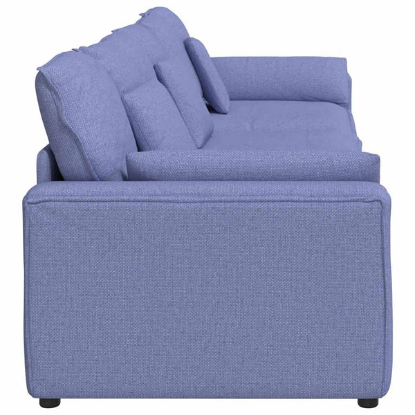 Modulares Sofa Jeansblau mit Kissen