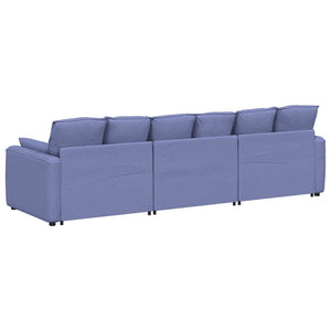 Modulares Sofa Jeansblau mit Kissen