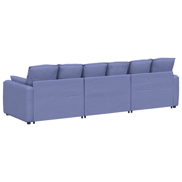 Modulares Sofa Jeansblau mit Kissen