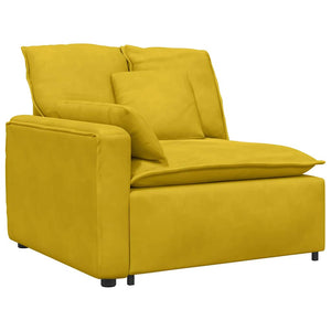 Modulares Sofa Gelb mit Kissen