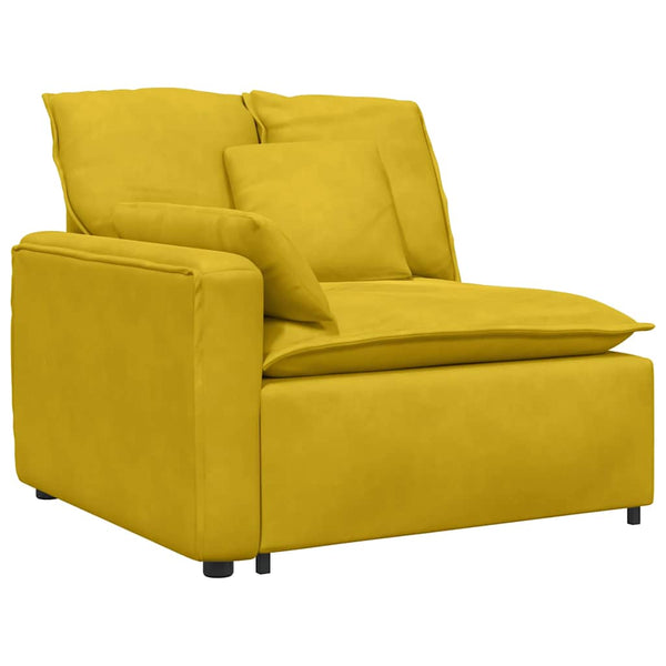 Modulares Sofa Gelb mit Kissen