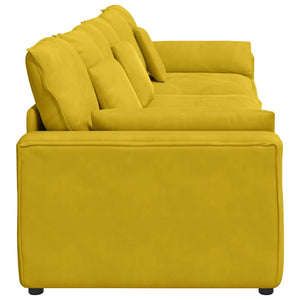 Modulares Sofa Gelb mit Kissen