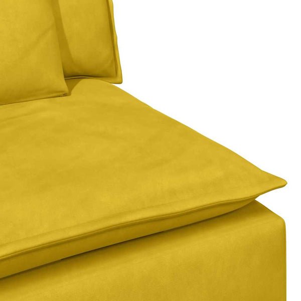 Modulares Sofa Gelb mit Kissen