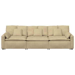 Modulares Sofa Graugrün mit Kissen