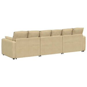 Modulares Sofa Graugrün mit Kissen