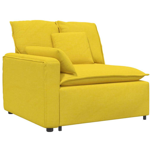 Modulares Sofa Hellgelb mit Kissen