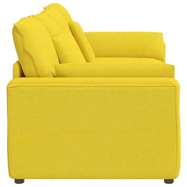Modulares Sofa Hellgelb mit Kissen