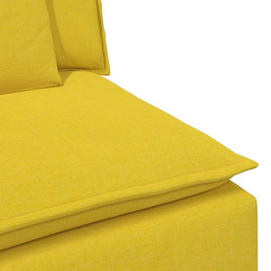 Modulares Sofa Hellgelb mit Kissen