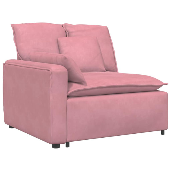 Modulares Sofa Rosa mit Kissen