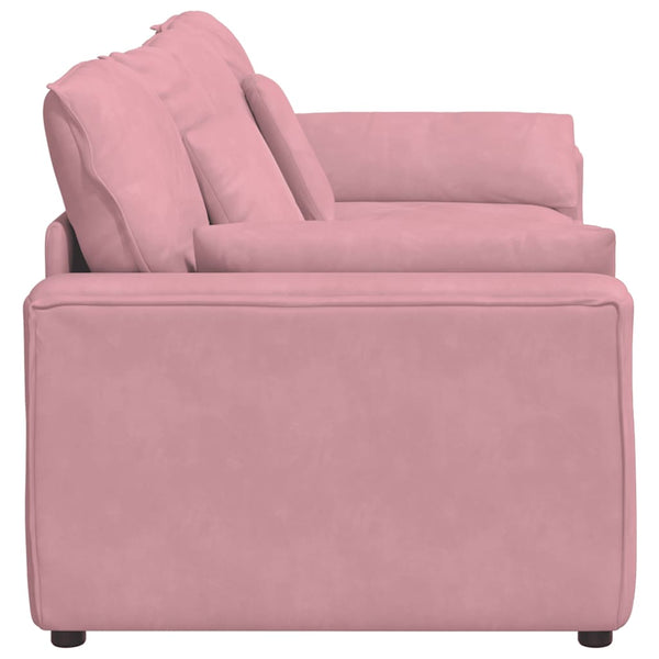 Modulares Sofa Rosa mit Kissen