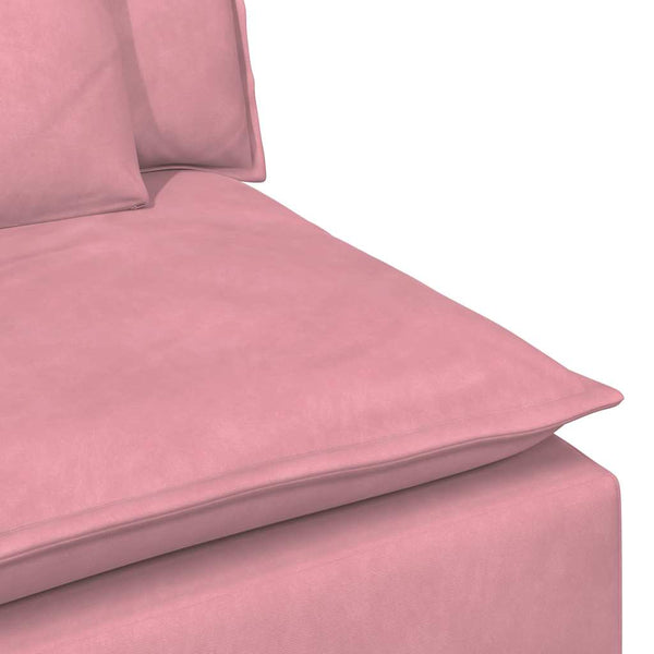 Modulares Sofa Rosa mit Kissen