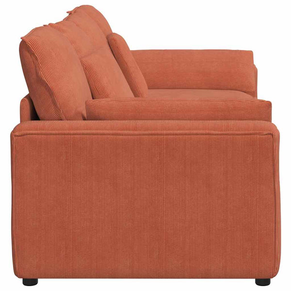 Modulares Sofa Rot Orange mit Kissen