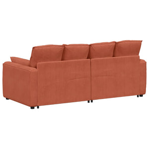 Modulares Sofa Rot Orange mit Kissen