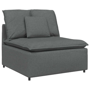 Modulares Sofa Dunkelgrau mit Kissen
