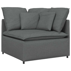 Modulares Sofa Dunkelgrau mit Kissen