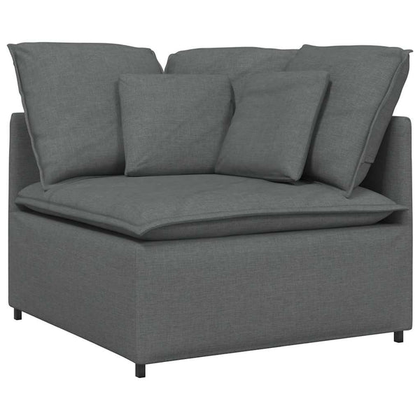 Modulares Sofa Dunkelgrau mit Kissen