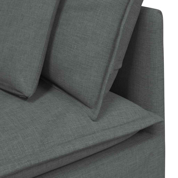 Modulares Sofa Dunkelgrau mit Kissen