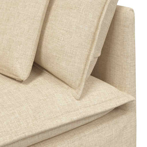 Modulares Sofa Creme mit Kissen