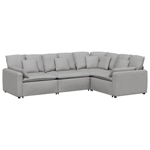Modulares Sofa Wolkengrau mit Kissen