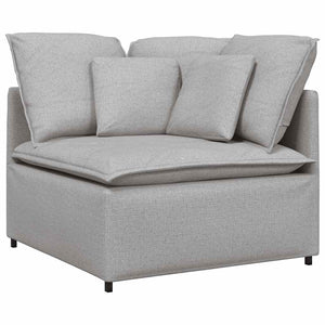 Modulares Sofa Wolkengrau mit Kissen