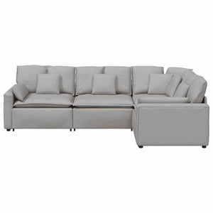 Modulares Sofa Wolkengrau mit Kissen