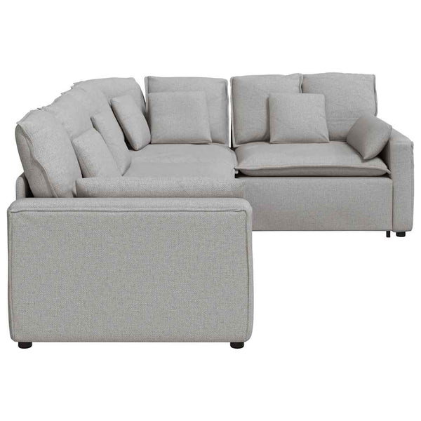 Modulares Sofa Wolkengrau mit Kissen