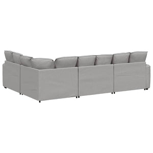 Modulares Sofa Wolkengrau mit Kissen