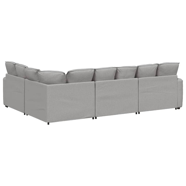 Modulares Sofa Wolkengrau mit Kissen