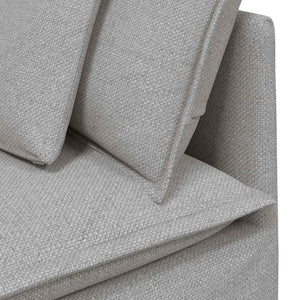 Modulares Sofa Wolkengrau mit Kissen