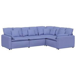 Modulares Jeansblaues Sofa mit Kissen