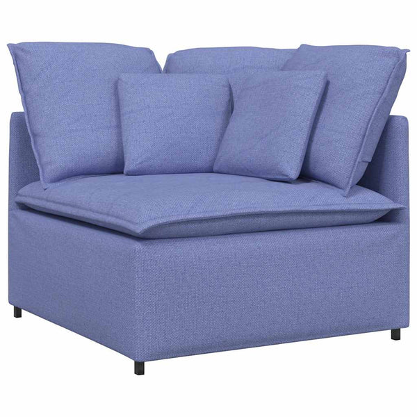 Modulares Jeansblaues Sofa mit Kissen