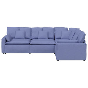 Modulares Jeansblaues Sofa mit Kissen