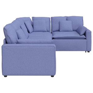Modulares Jeansblaues Sofa mit Kissen