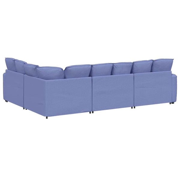 Modulares Jeansblaues Sofa mit Kissen