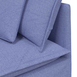 Modulares Jeansblaues Sofa mit Kissen