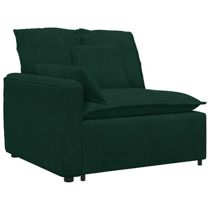 Modulares Samt Sofa Dunkelgrün mit Kissen