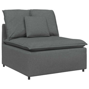 Modulares Sofa mit Hocker Dunkelgrau