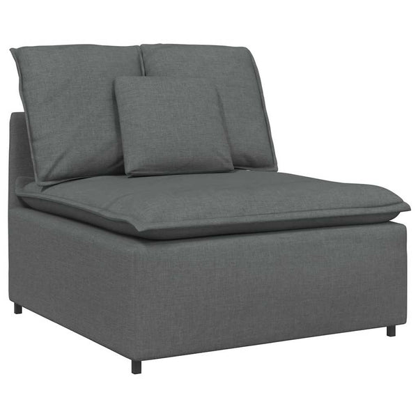 Modulares Sofa mit Hocker Dunkelgrau