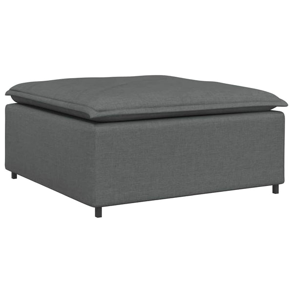 Modulares Sofa mit Hocker Dunkelgrau