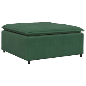 Modulares Sofa Dunkelgrün mit Fußhocker