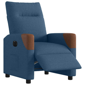 Elektrischer Relaxsessel Blau Stoff